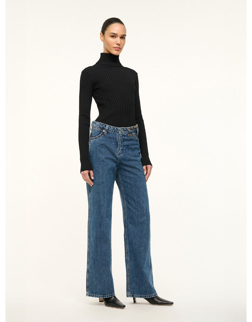 Super Wide Leg Jeans Stone Blue