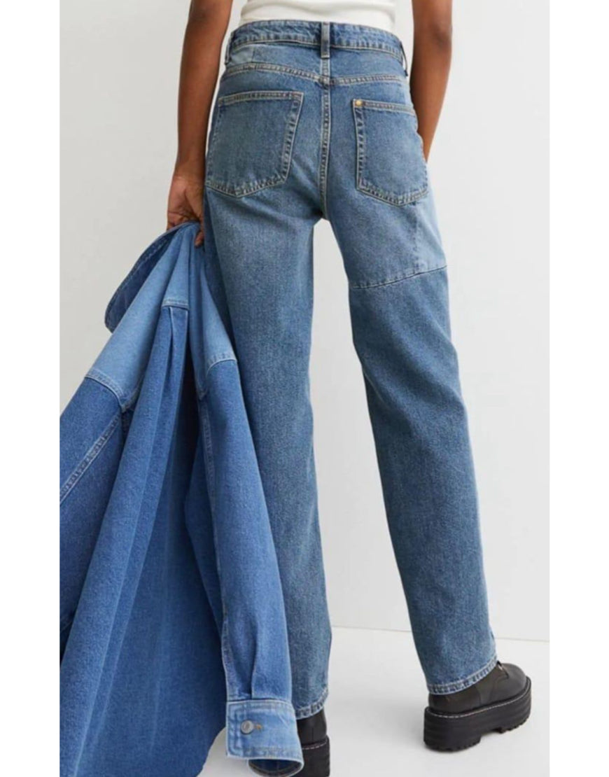 Patched Jeans in Blue