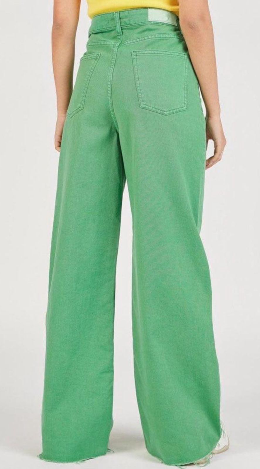 Wide Leg Jeans in Green