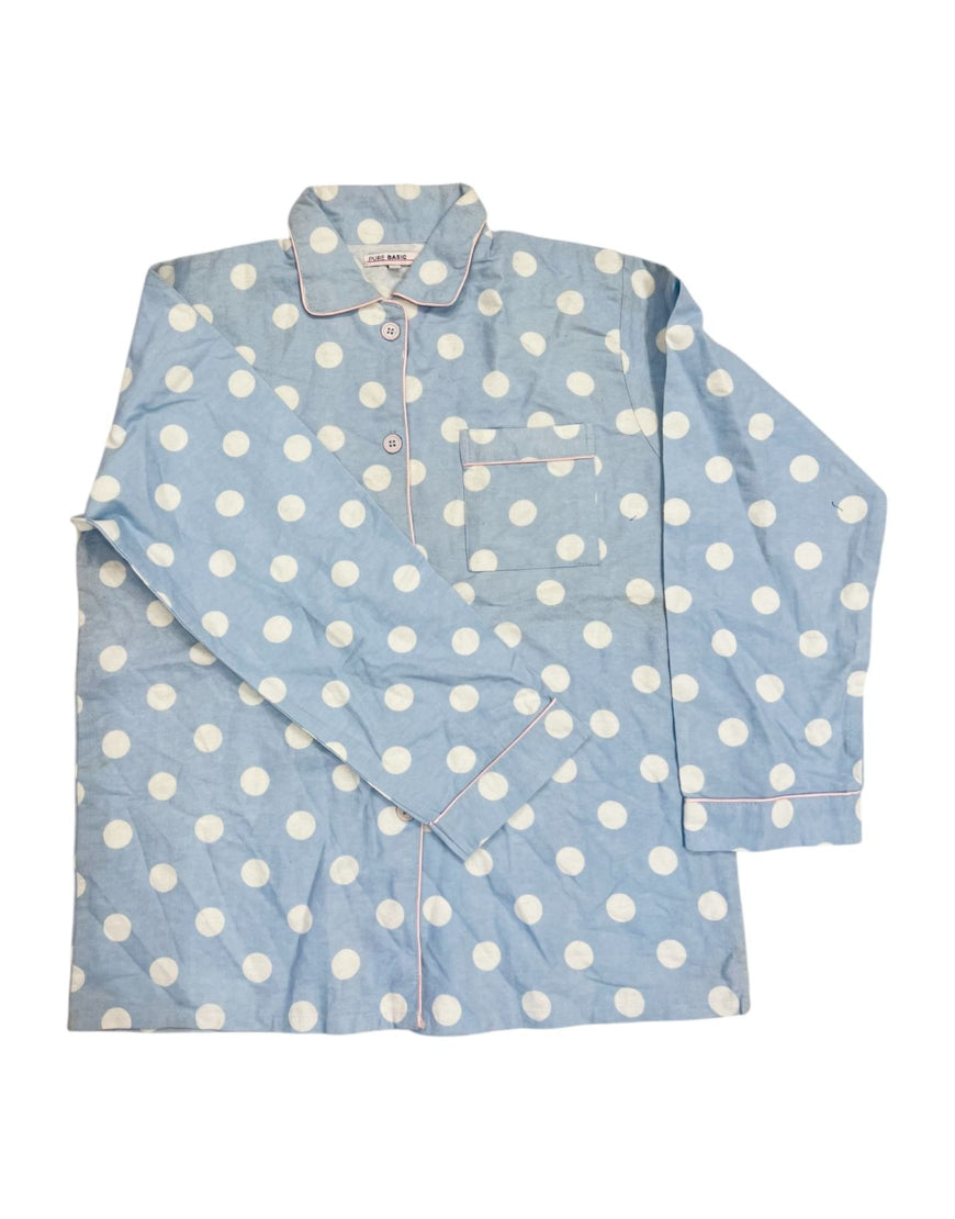 Dotted Shirt in Sky Blue (Minor Defect)