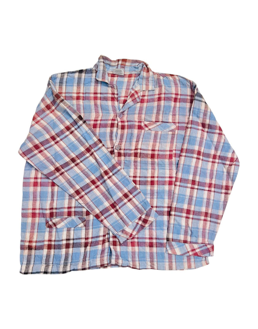 Checked Shirt in Sky & Red Minor Defect