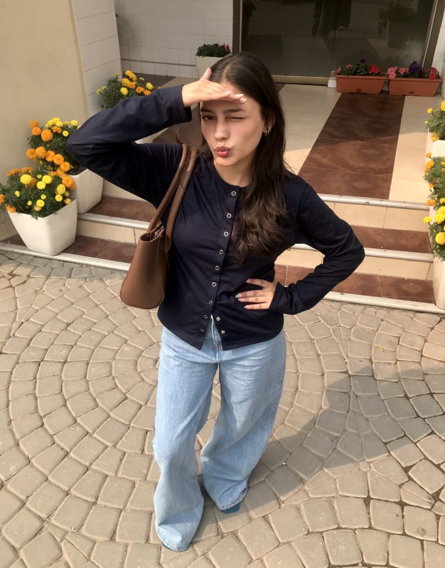 High Rise Wide Leg Jeans Light Wash