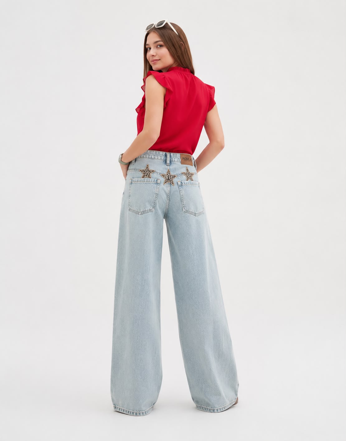 Super Baggy Wide Leg Jeans Light Wash