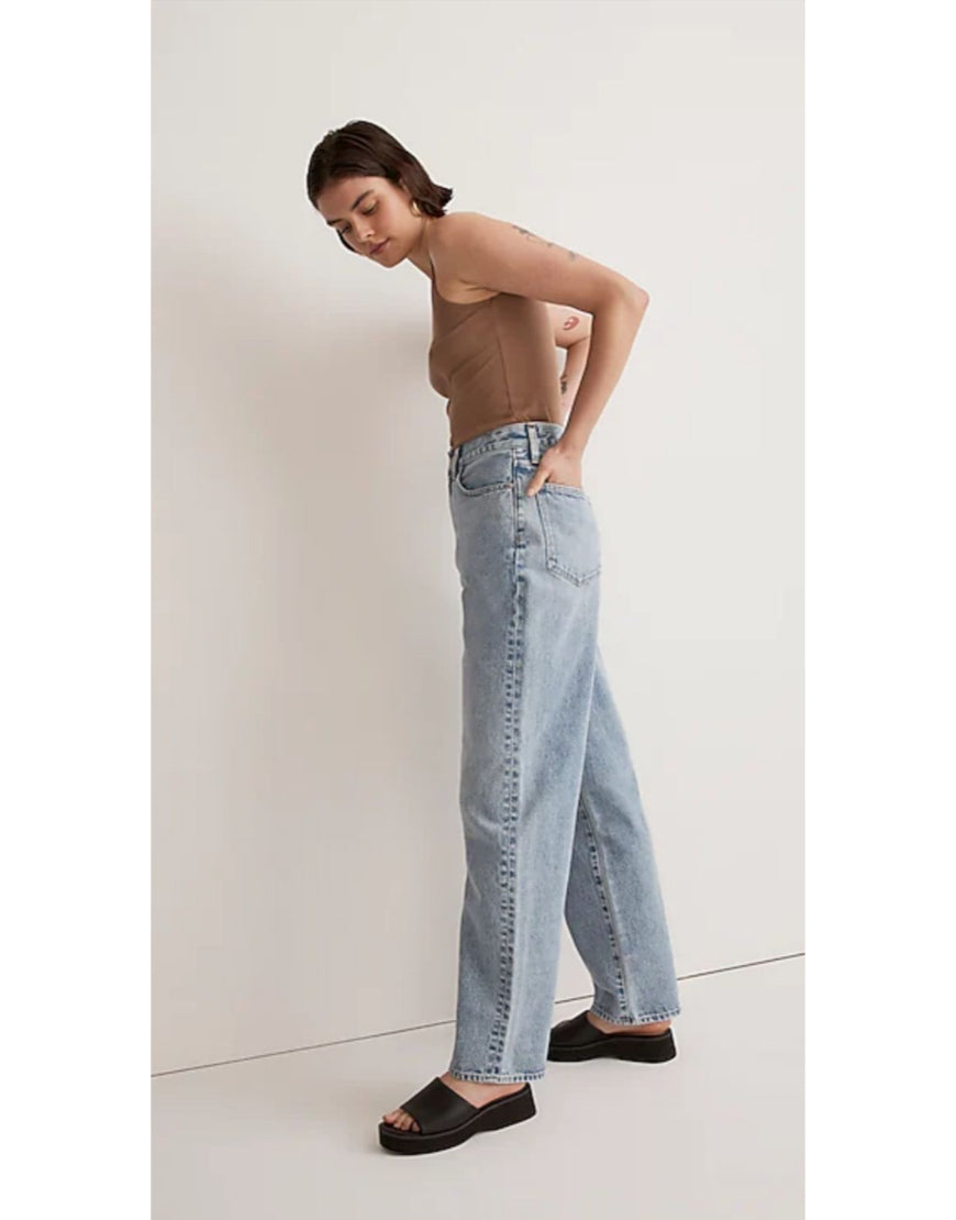 Baggy Straight Jeans in Light Blue