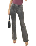 Flared Leg Jeans Stretchable in Grey