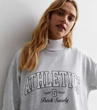 Pale Grey Athletics Logo Oversized Sweatshirt