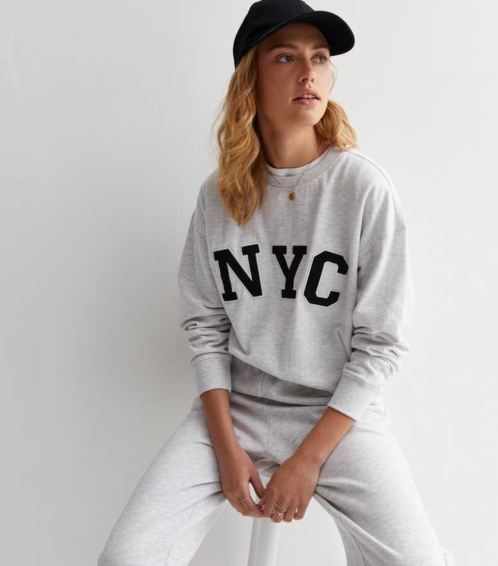 Pale Grey NYC Logo Sweatshirt