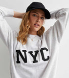 Pale Grey NYC Logo Sweatshirt