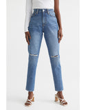 Mom Comfort Ultra High Jeans Knee Ripped