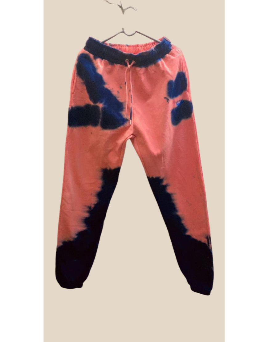 Tie Dyed Sweatpant in Pink & Blue